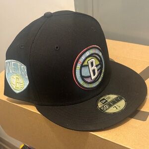 7 7/8 New Era Black Brooklyn Nets 59FIFTY Cap